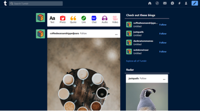 Tumblr Clone (2021) screenshot